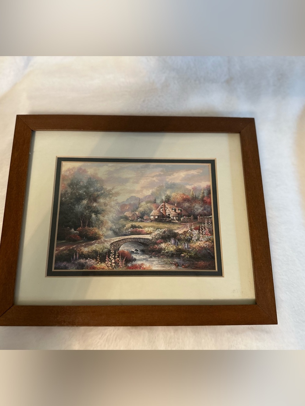 Framed wall art- meadow landscape